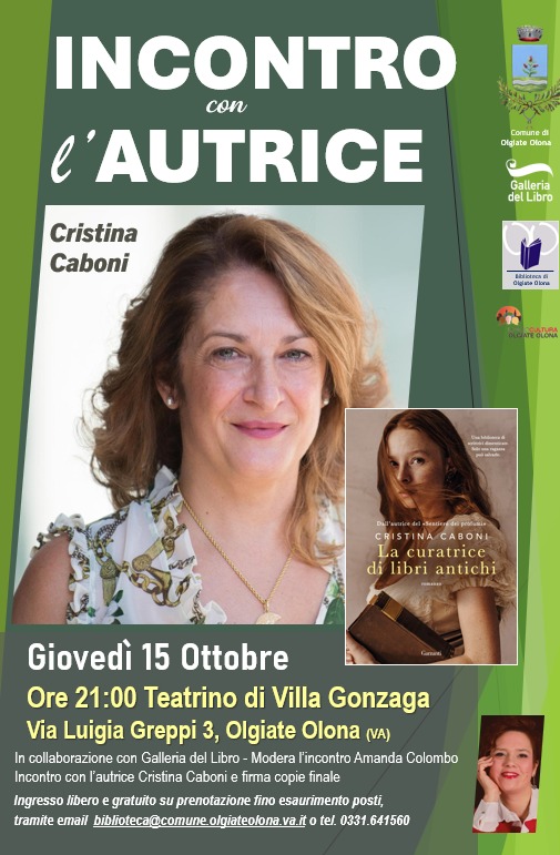 Locandina di Incontro con l’autrice - Cristina Caboni