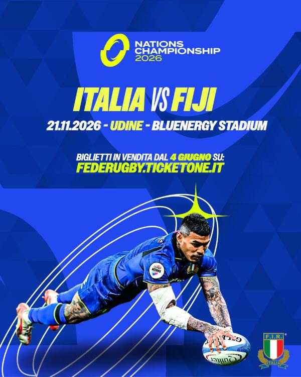Locandina di Italia v Fiji – Nations Championship 2026