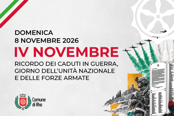 Locandina di IV Novembre Ricordo dei caduti in guerra, Giorno dell’Unità Nazionale e delle Forze Armate