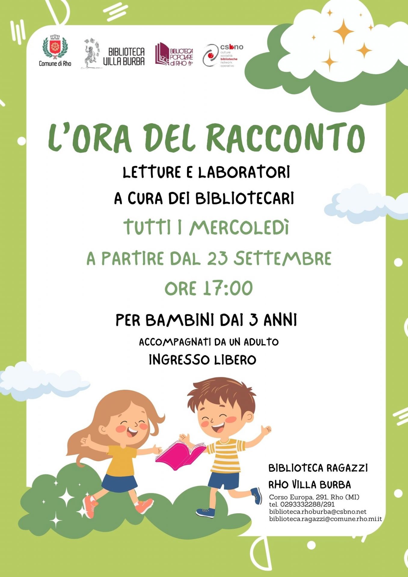 Locandina di L'Ora del Racconto: dal 23 settembre