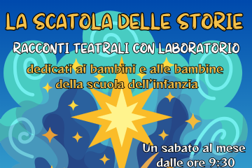 Locandina di LA SCATOLA DELLE STORIE - RACCONTI TEATRALI CON LABORATORIO