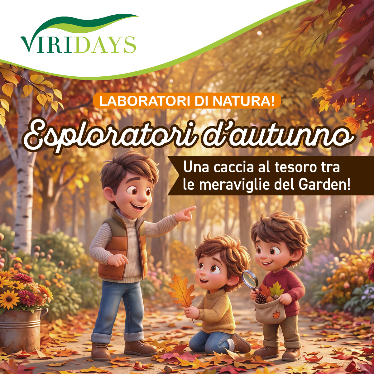Locandina di Laboratori di Natura – Caccia al tesoro autunnale