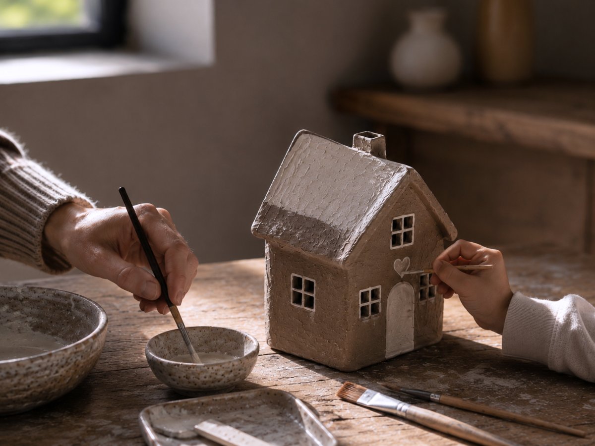 Locandina di Laboratorio di ceramica a tema natalizio per famiglie