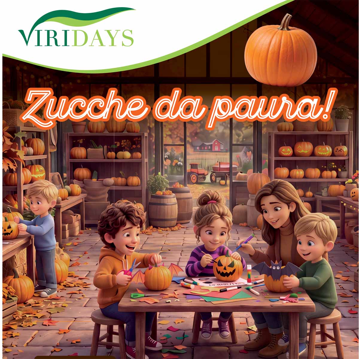 Locandina di Laboratorio di decorazione delle zucche