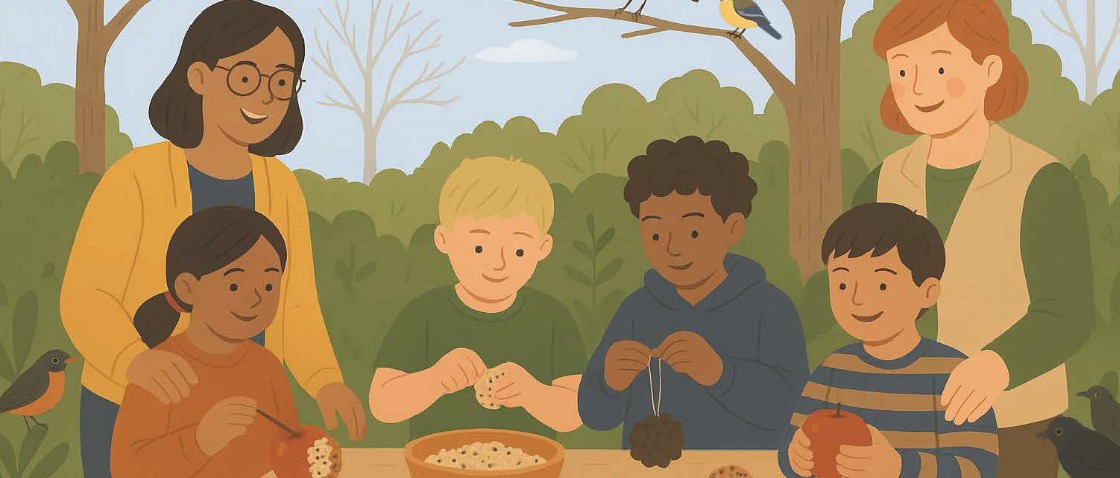 Locandina di Laboratorio per bambini – Prepariamo le palline di semi per gli uccelli invernali