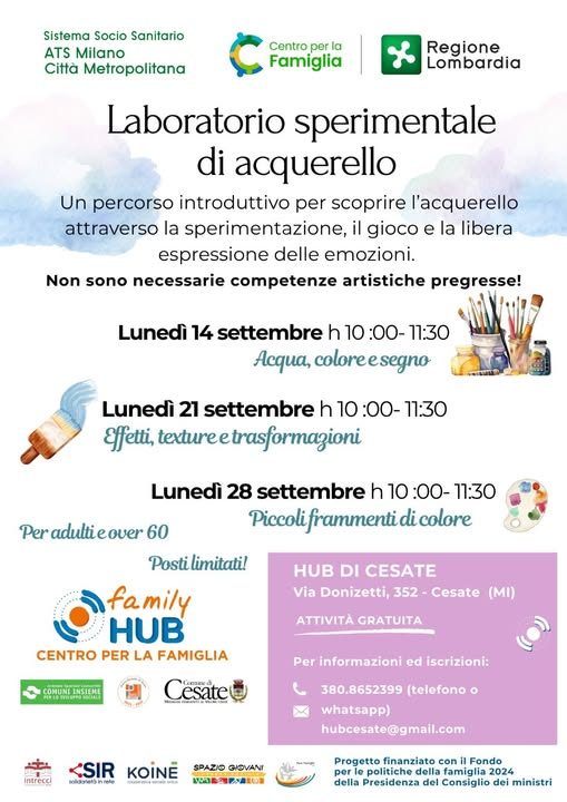 Locandina di Laboratorio sperimentale di acquerello — Piccoli frammenti di colore