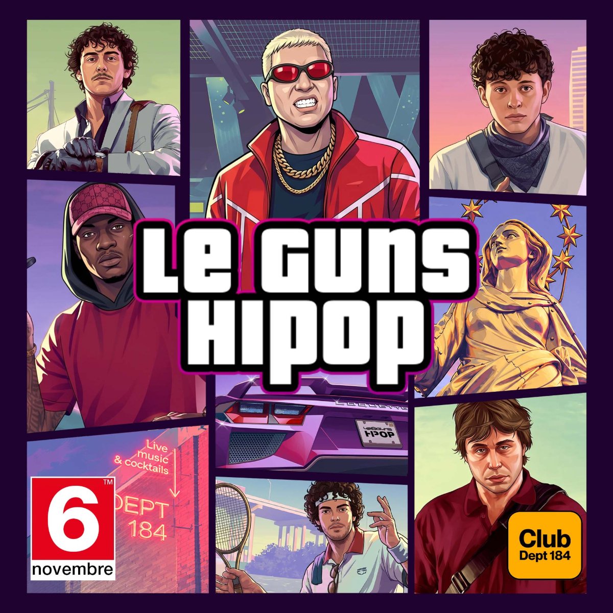 Locandina di LE GUNS x HIPHOP at Club Dept 184
