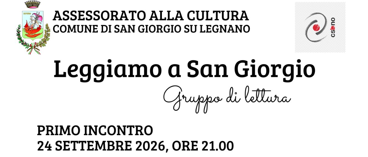 Locandina di Leggiamo a San Giorgio