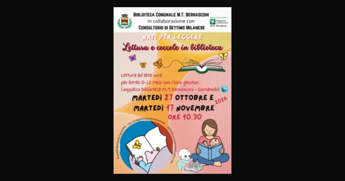 Locandina di Letture e coccole in biblioteca - Nati per Leggere