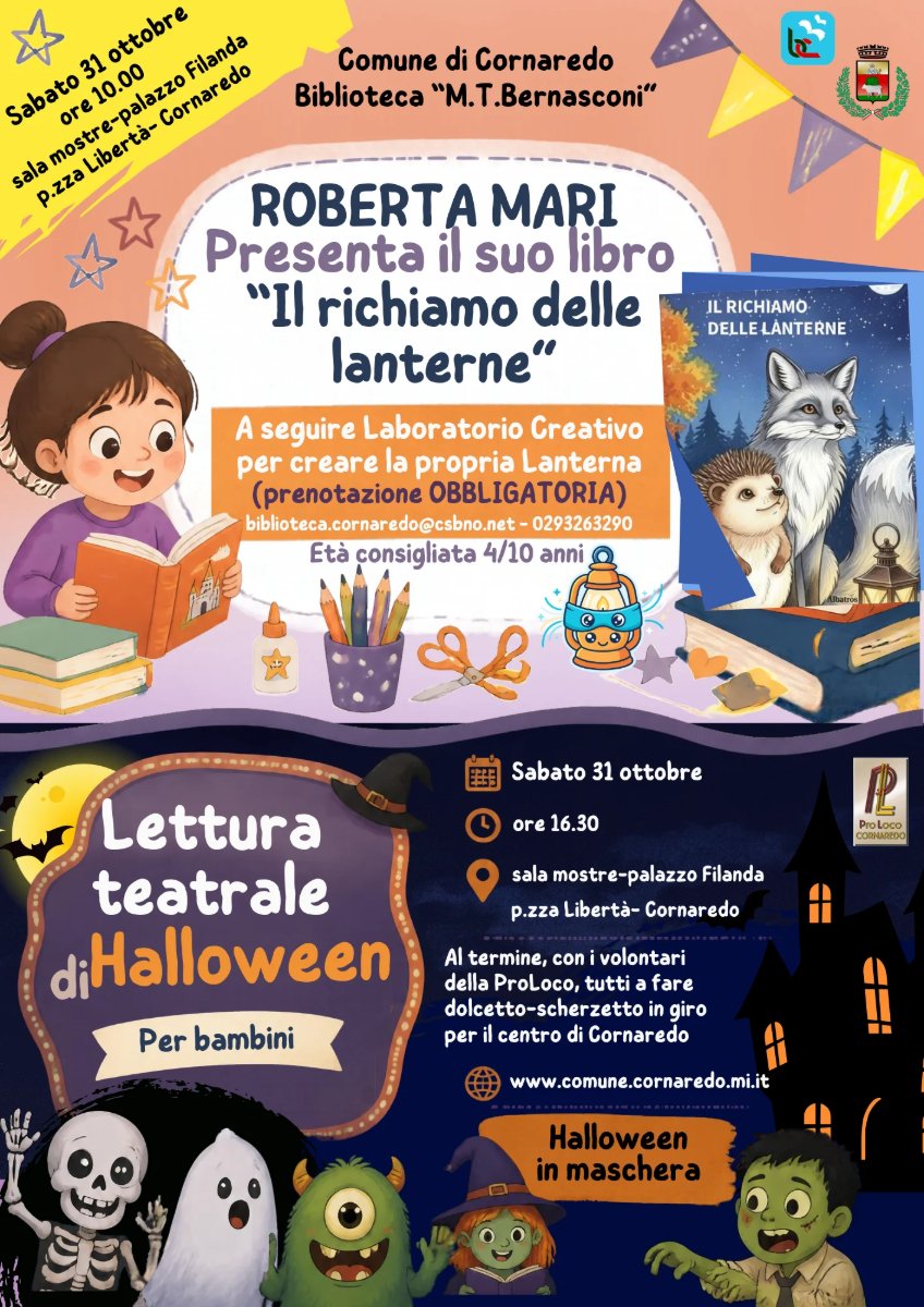 Locandina di Libri, laboratori e... Halloween in biblioteca