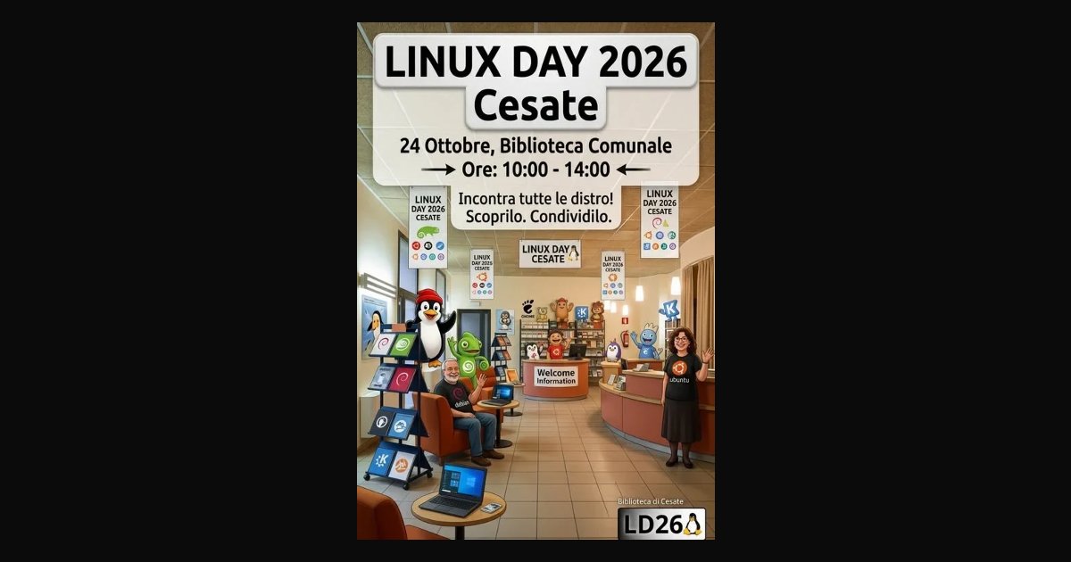 Locandina di Linux Day in biblioteca