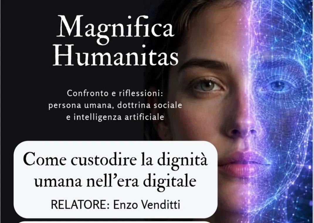 Locandina di Magnifica Humanitas: la dignità umana nell’era digitale