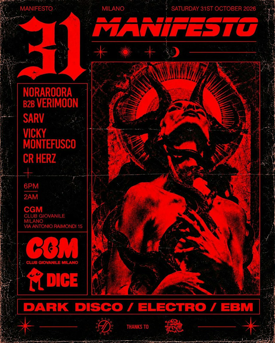 Locandina di Manifesto DARKDISCO EBM halloween party
