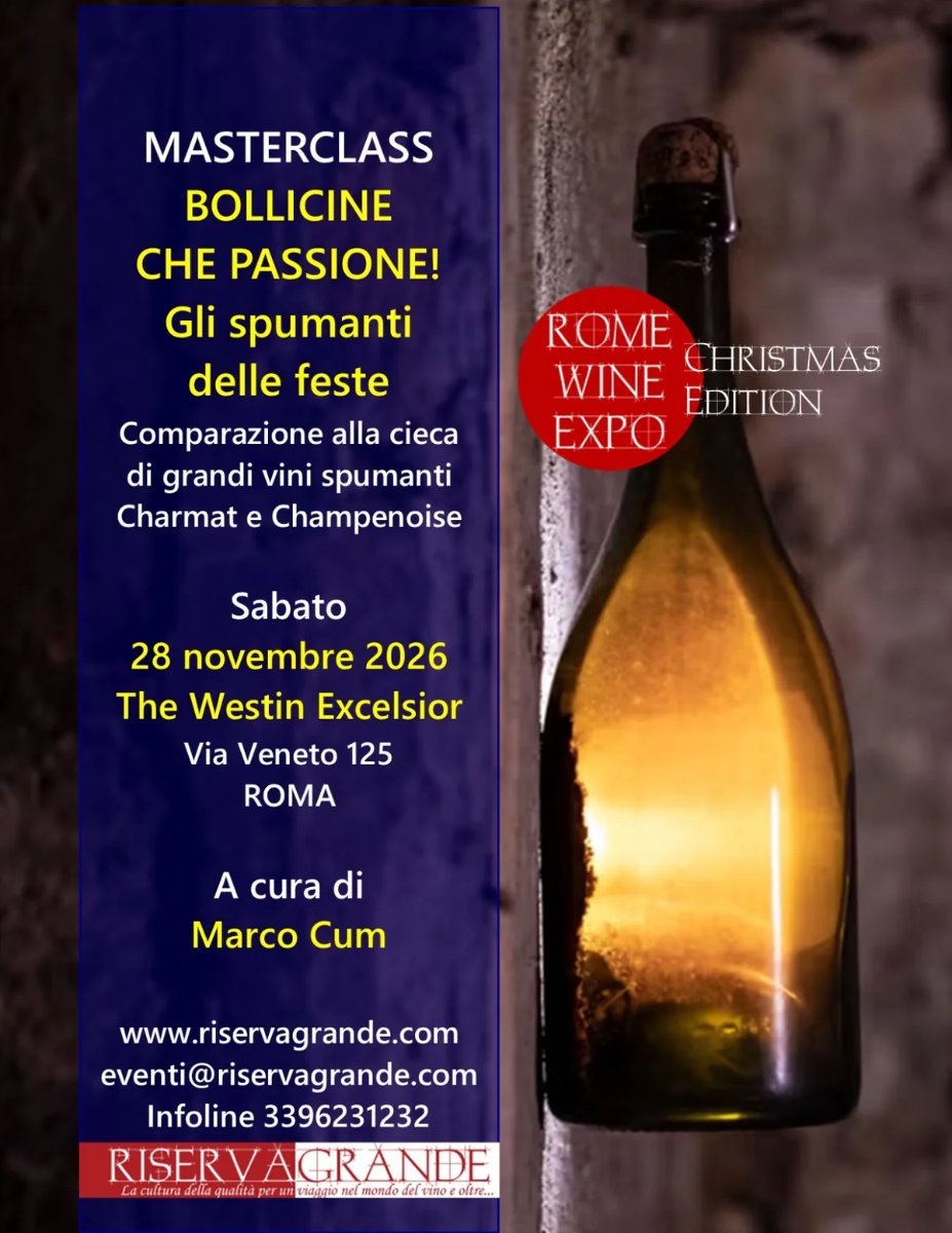Locandina di Masterclass. Bollicine che passione! Gli Spumanti delle feste