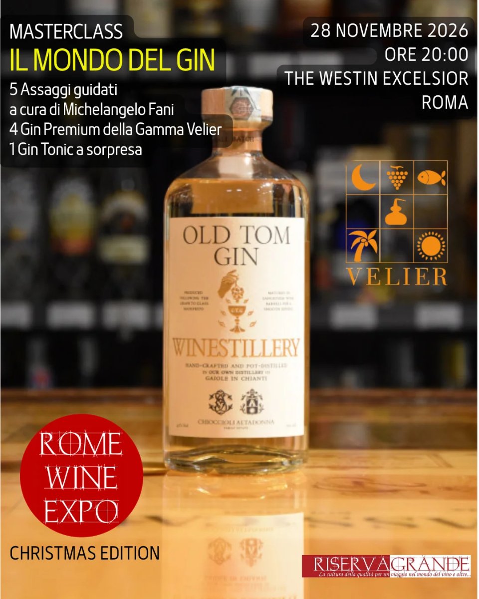 Locandina di Masterclass. Il mondo del Gin. Sabato 28 novembre 2026 ore 20:00