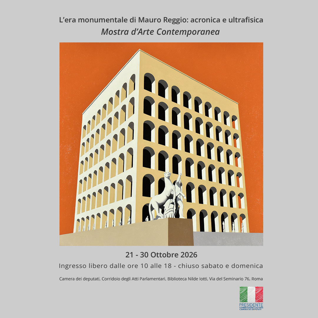 Locandina di Mauro Reggio: mostra alla Camera dei deputati