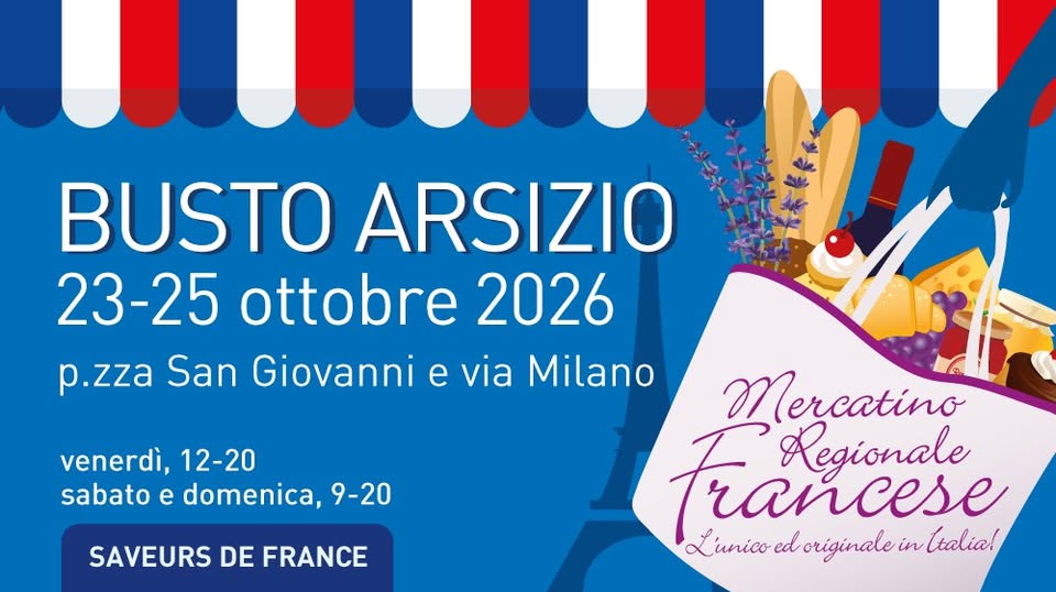 Locandina di Mercatino Regionale Francese – Busto Arsizio