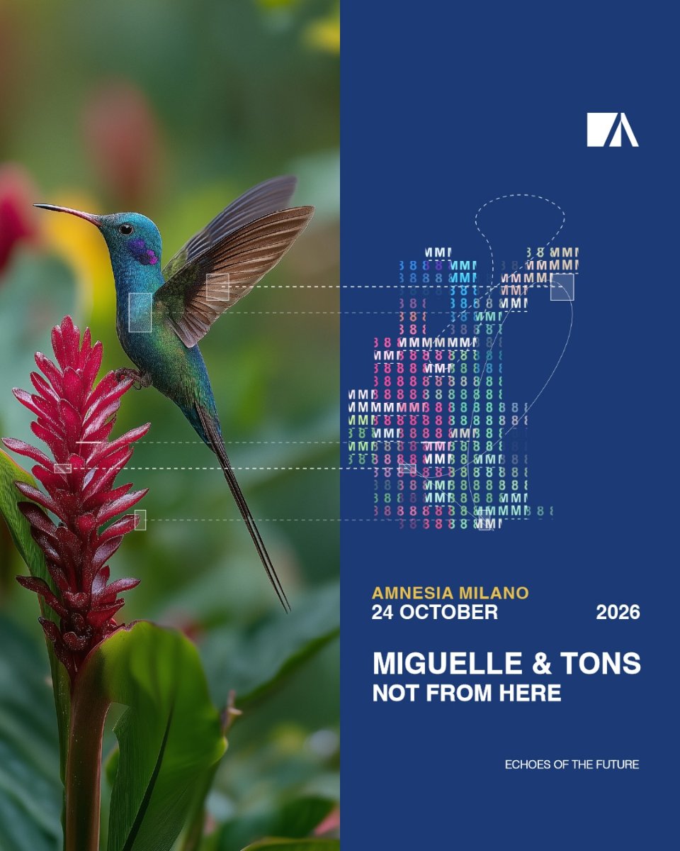 Locandina di MIGUELLE & TONS + NOT FROM HERE @ AMNESIA MILANO