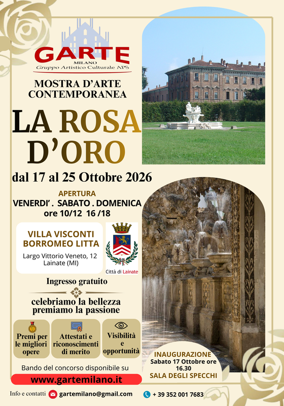 Locandina di Mostra d’arte contemporanea - La rosa d’oro