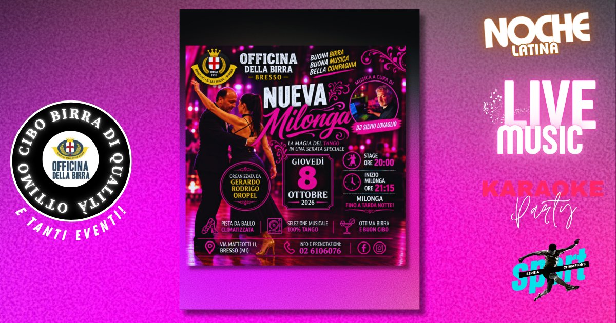 Locandina di NUEVA MILONGA del giovedì