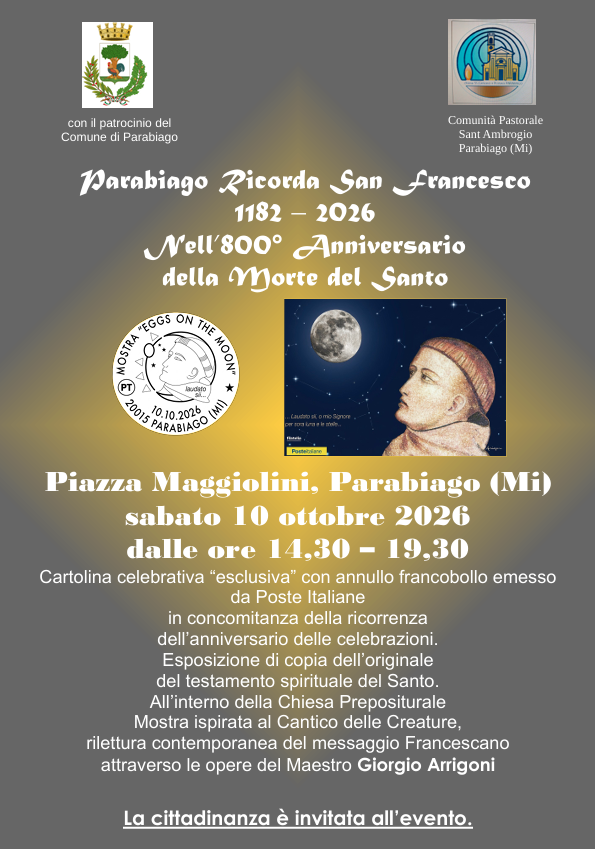 Locandina di Parabiago ricorda San Francesco d’Assisi