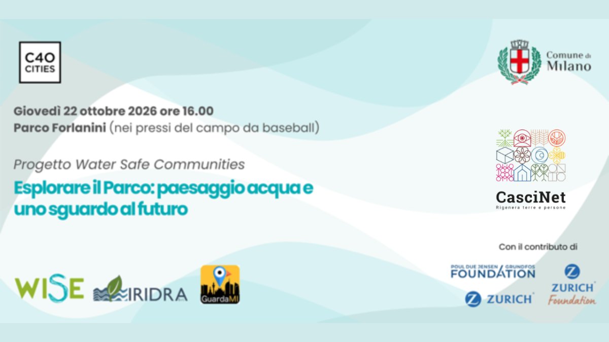 Locandina di Parco Forlanini – Water Safe Communities: appuntamento finale!