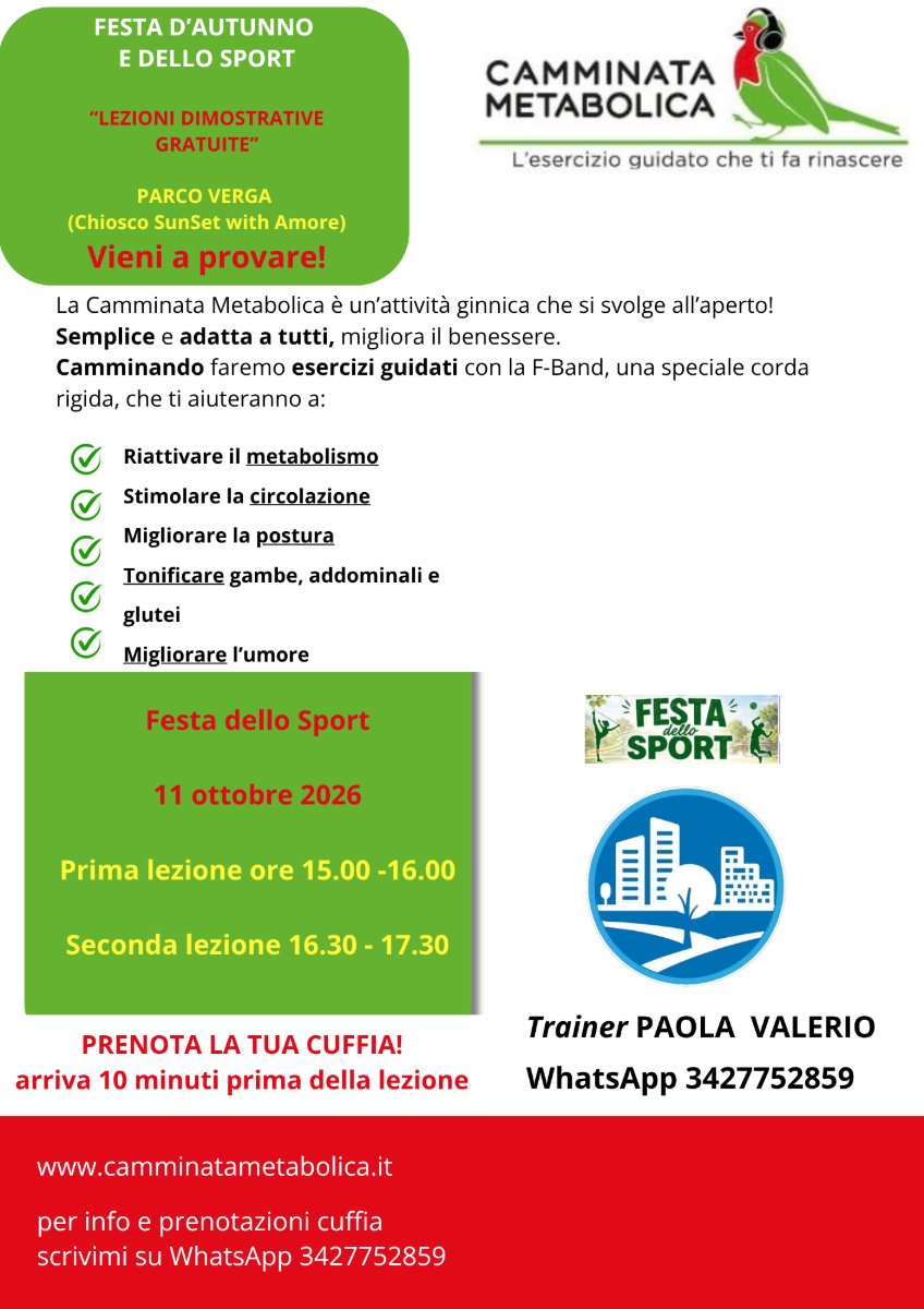 Locandina di PARCO VERGA MILANO - GIORNATA DIMOSTRATIVA