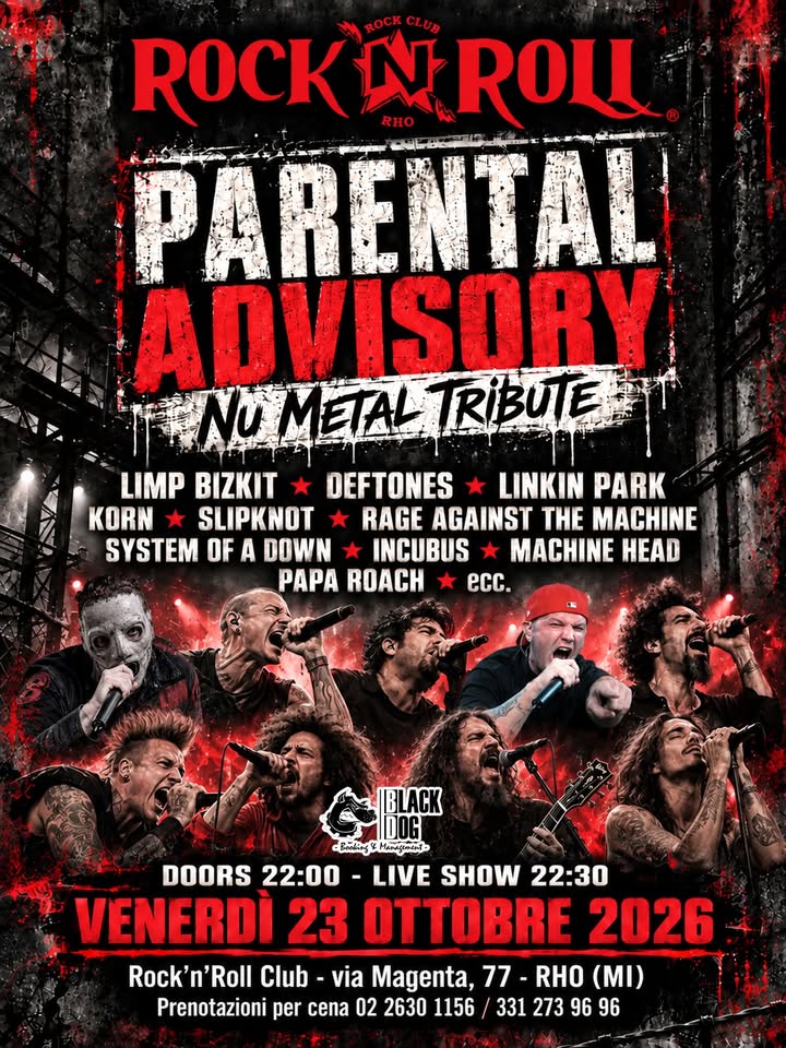 Locandina di Parental Advisory (Nu Metal Tribute) Live – Rock’n’roll Club, Rho!