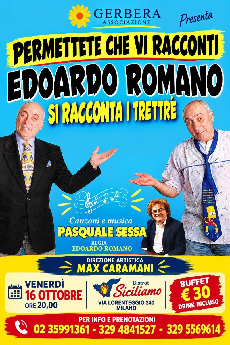 Locandina di Permettete che vi racconti – Edoardo Romano si racconta i Trettré