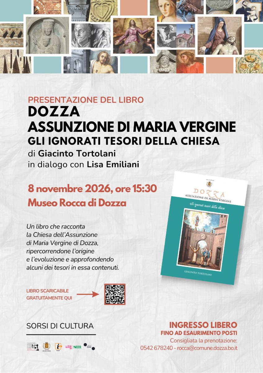 Locandina di Presentazione “Dozza, Assunzione di Maria Vergine. Gli ignorati tesori della chiesa”