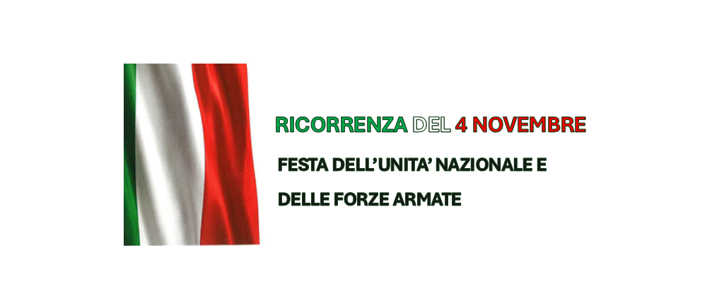 Locandina di Ricorrenza del 4 novembre - festa dell'unità nazionale e delle forze armate