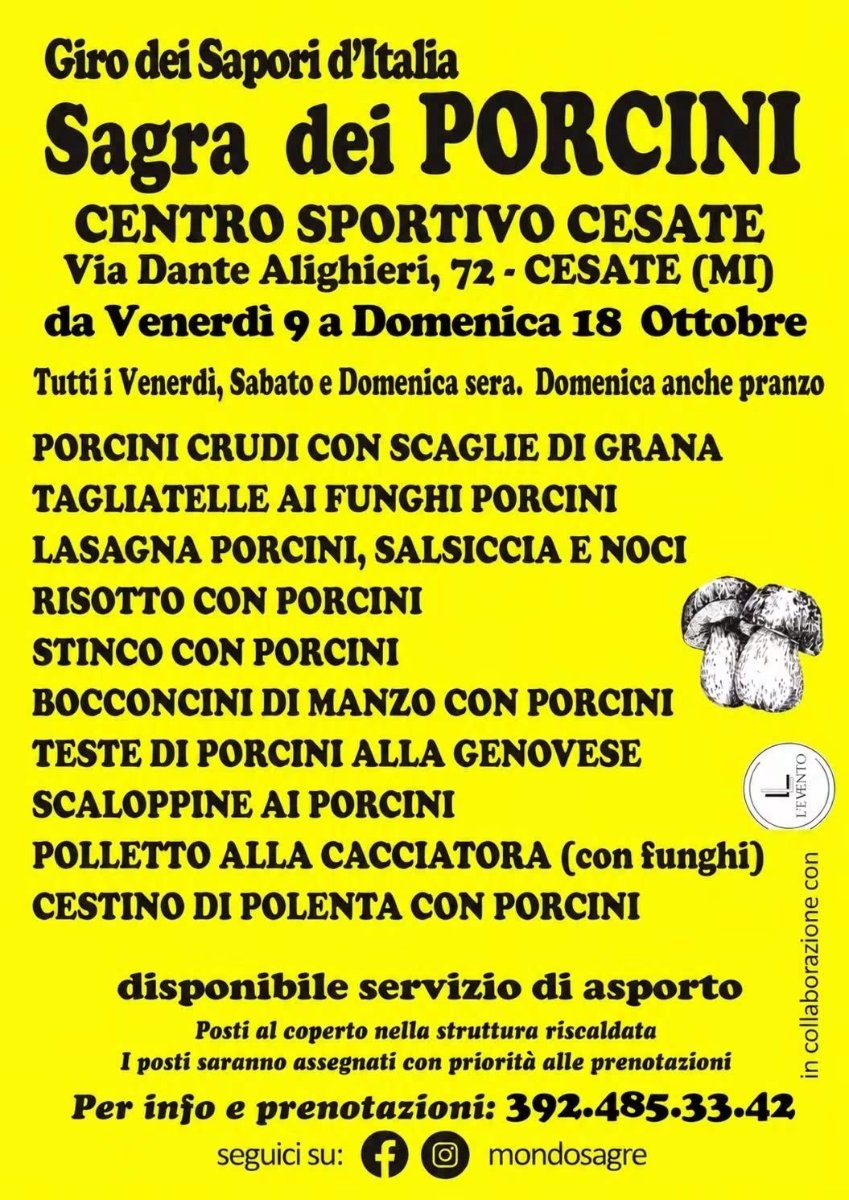 Locandina di Sagra dei Porcini
