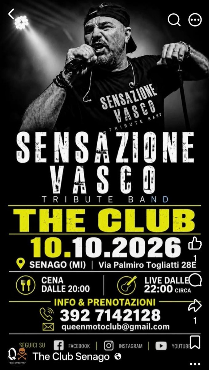 Locandina di Sensazione Vasco – Tribute Band