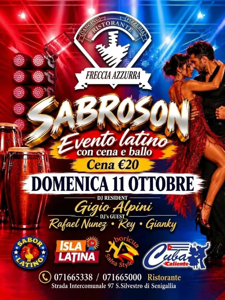 Locandina di Serata latina Freccia Azzurra