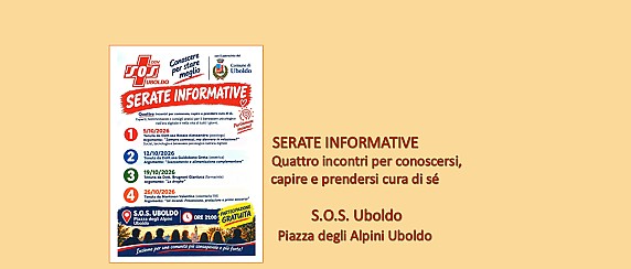 Locandina di serate informative - quattro incontri per conoscere, capire e prendersi cura di sè