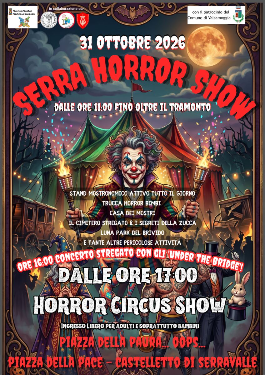 Locandina di Serra Horror Show: Un Halloween da brividi a Castelletto di Serravalle!