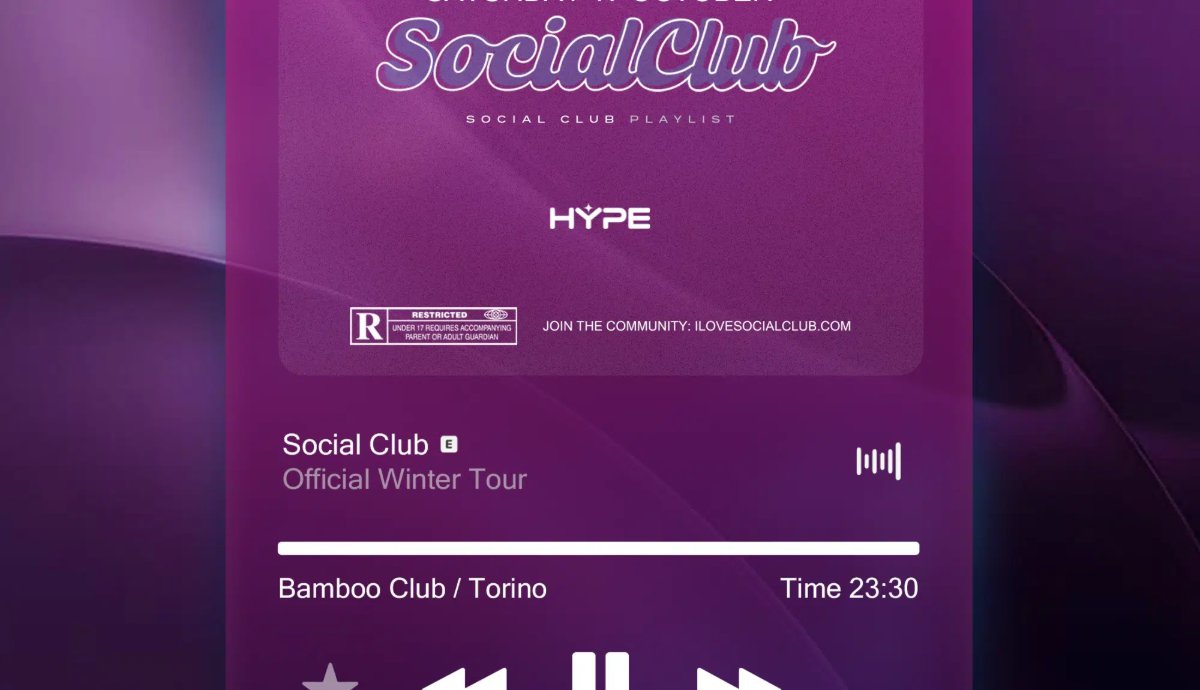 Locandina di SOCIAL CLUB x BAMBOO: one night only