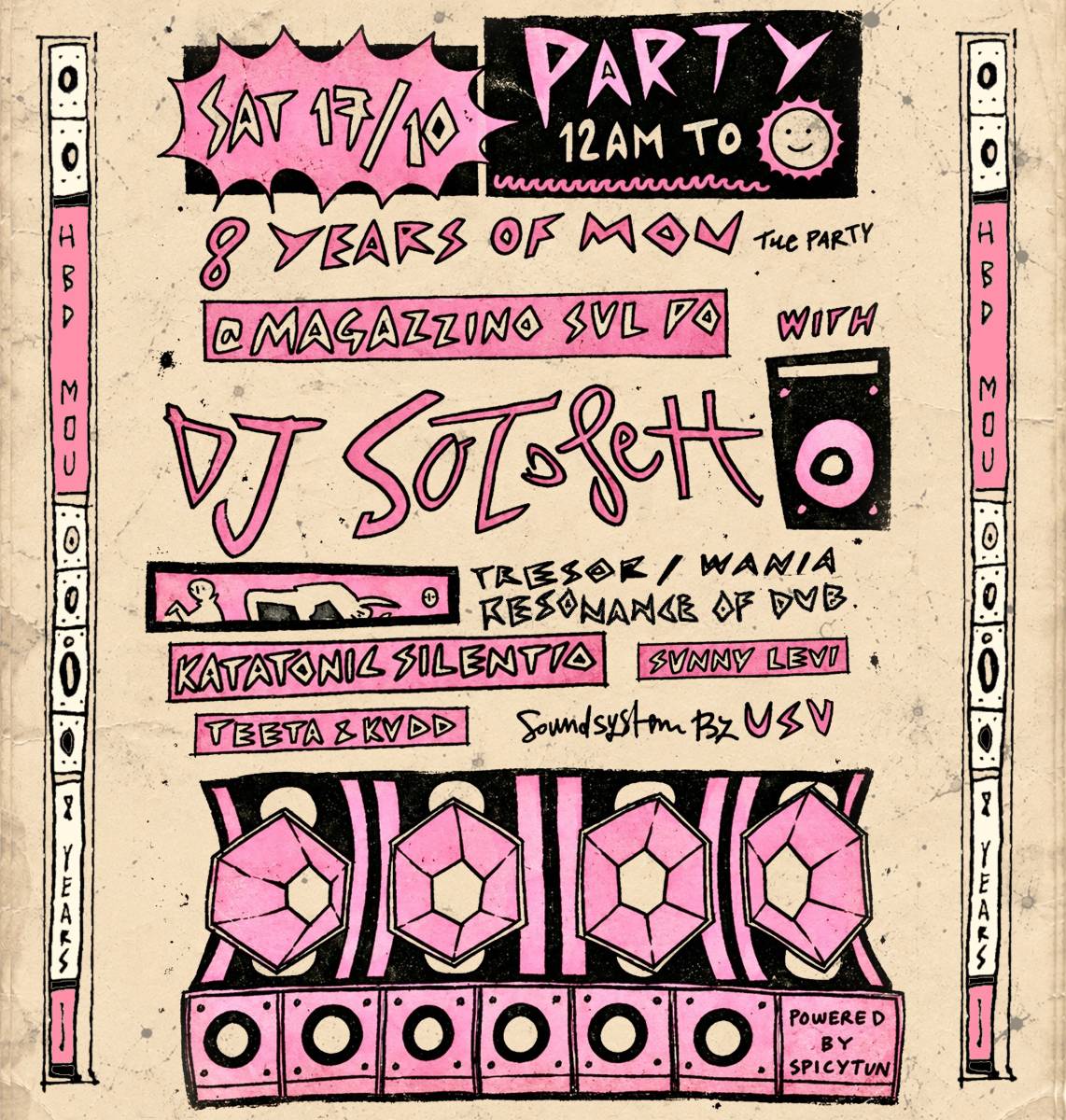 Locandina di SpicyTum party – MOU’s birthday