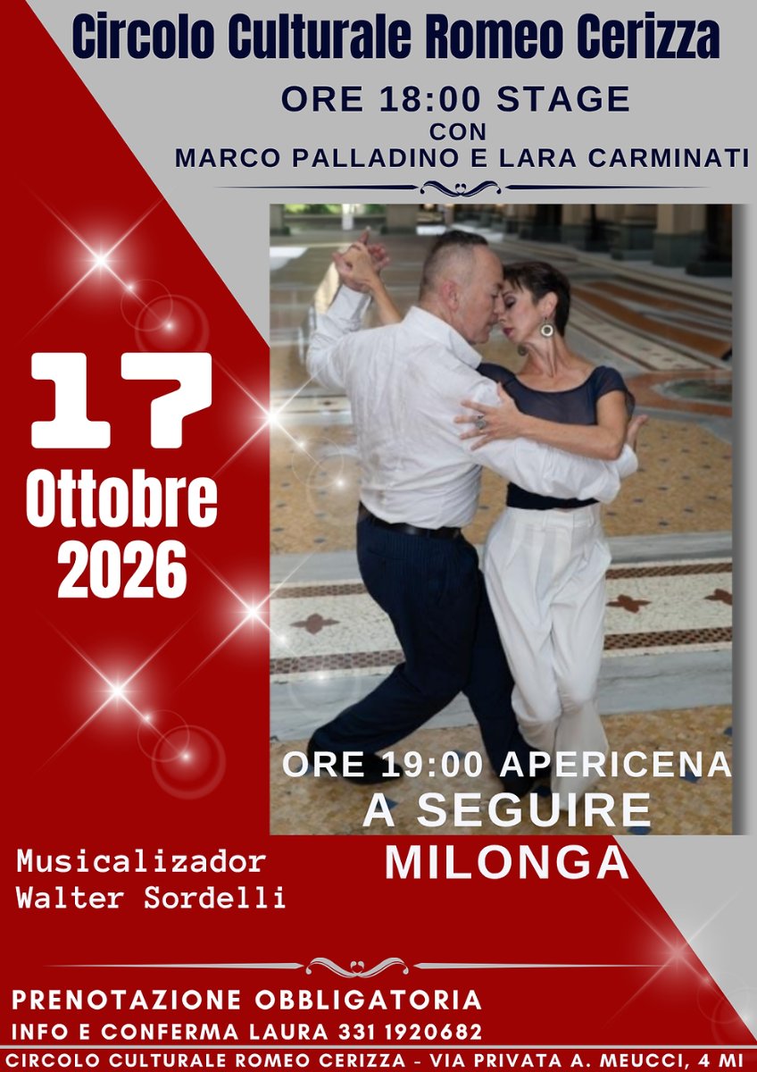 Locandina di Stage Tango con Marco Palladino e Lara Carminati