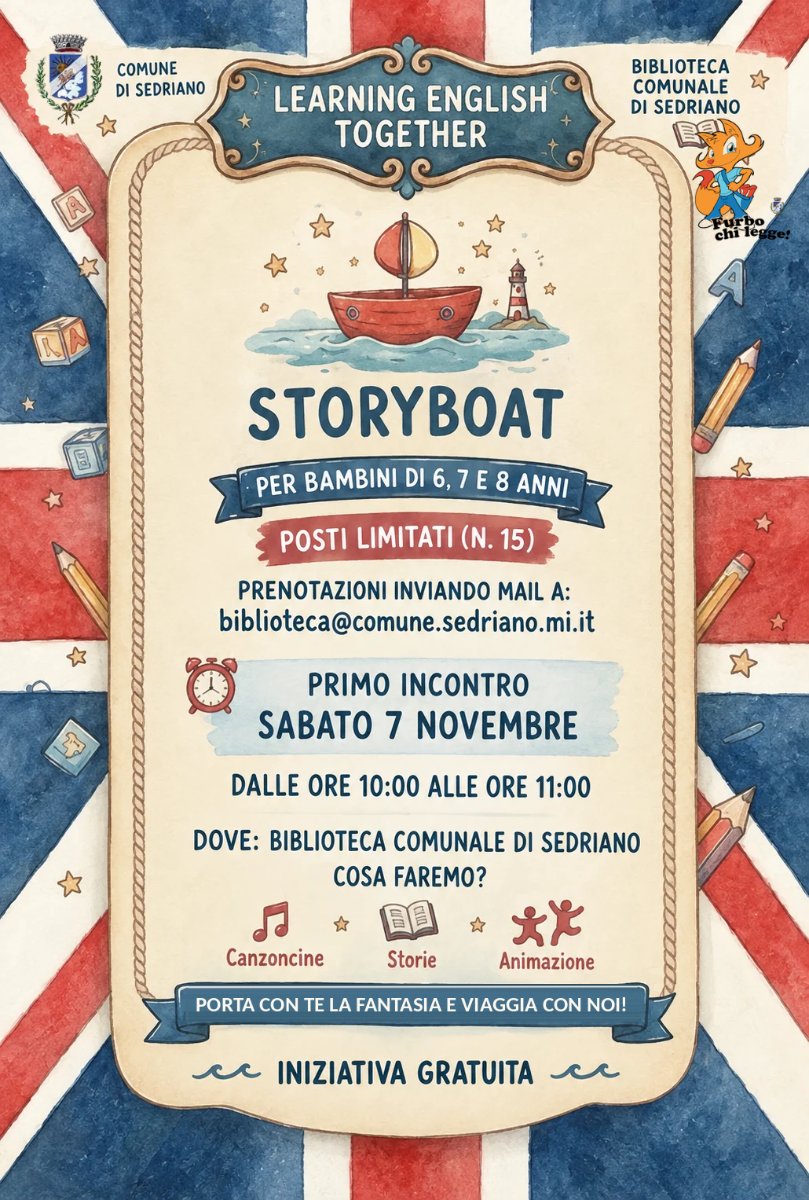 Locandina di STORYBOAT: letture animate in lingua inglese