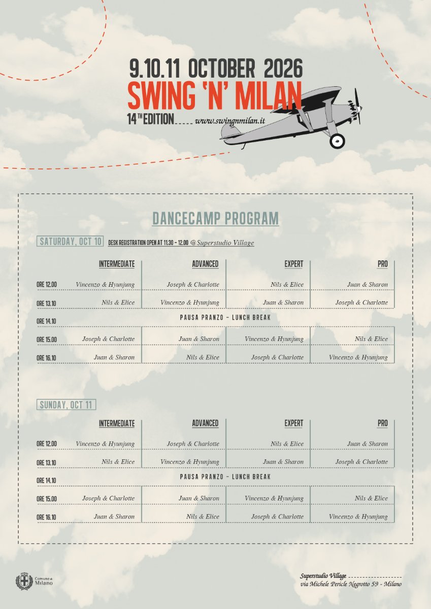 Locandina di SWING’N’MILAN 2026 CAMP