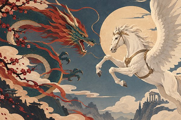 Locandina di Tra draghi e Olimpo – Stelle d’Oriente, Stelle d’Occidente