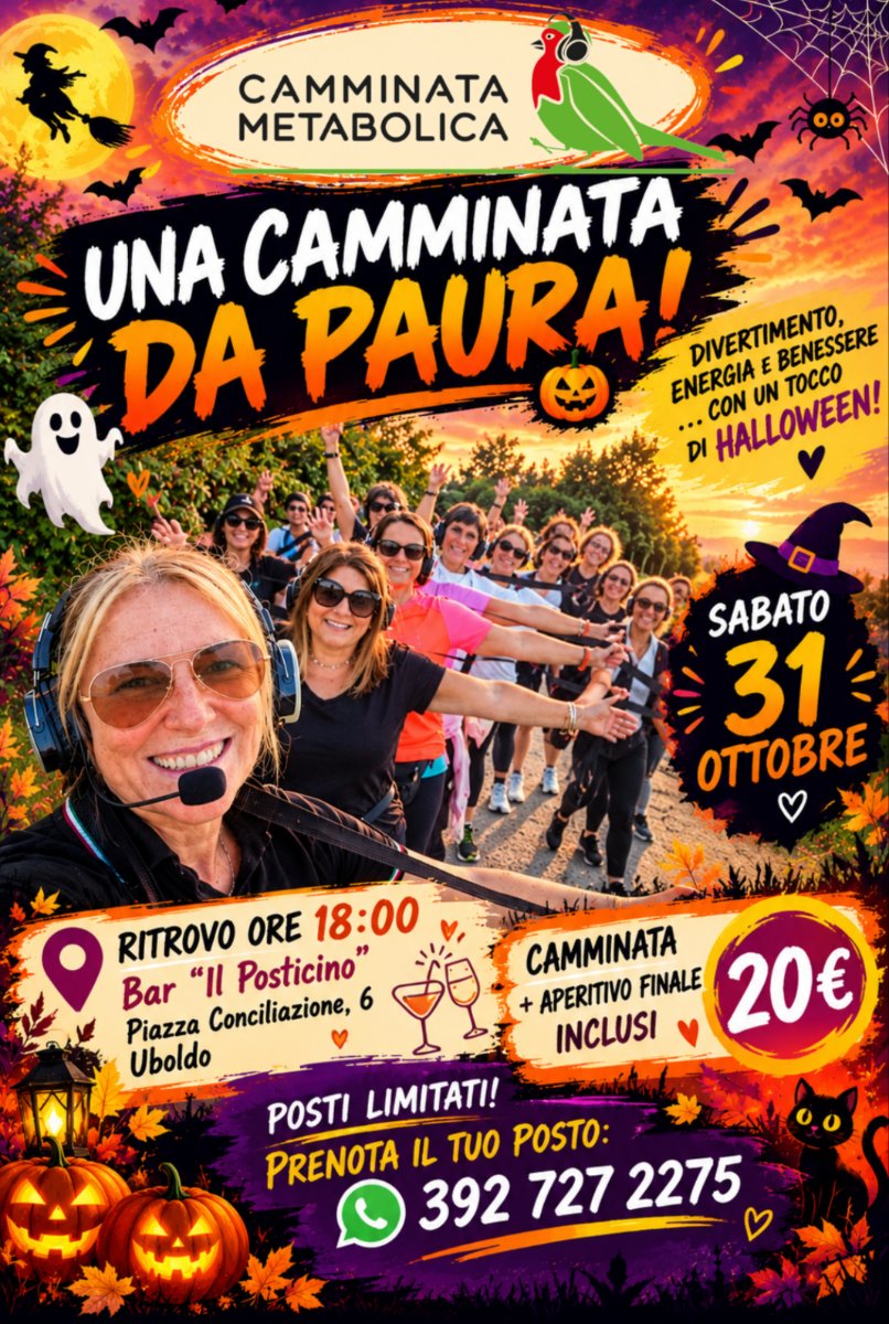 Locandina di UBOLDO vicino a SARONNO (Varese) HALLOWEEN CAMMINATA da PAURA
